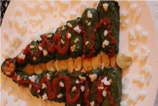 Sarmale de post cu legume in frunze de hrean