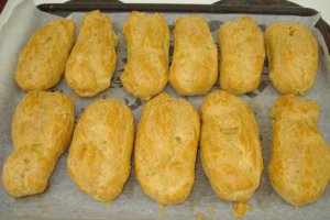 Eclere cu crema de vanilie