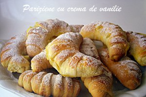 Pariziene cu crema de vanilie