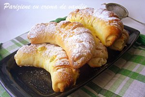 Pariziene cu crema de vanilie