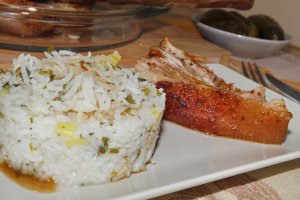 Friptura de porc cu garnitura de orez