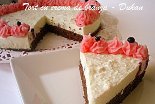 Tort cu crema de branza - Dukan