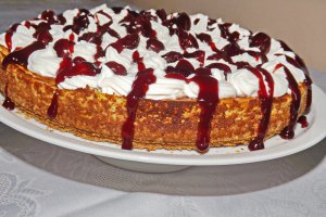 Desert cheesecake cu cirese