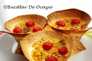 Sufleu de legume mexicane în pahare de tortilla