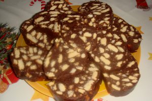 Salam de biscuiţi, reţetă cu unt