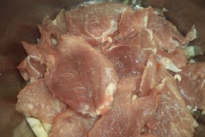 Tocanita de ciuperci cu carne de porc