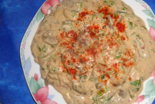 Paprikas cu inima de vitel si ciuperci