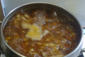 Ciorba de fasole boabe , de post