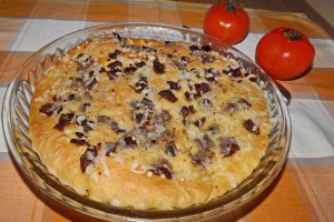 Focaccia cu rosii uscate si capere in ulei