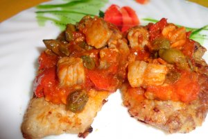 Scallopini cu jambon si capere