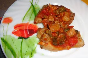 Scallopini cu jambon si capere