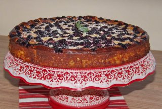 Cheesecake cu banane si mure
