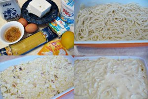 Spaghete cu branza si stafide