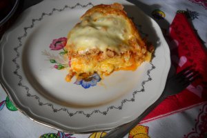 Orez gratinat cu carne