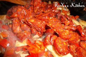 Spaghete cu chorizo