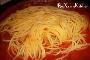 Spaghete cu chorizo