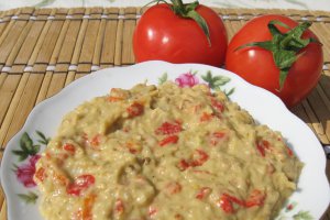 Salata de vinete cu ardei copti