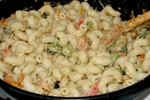 Serpentelli cu legume si branza elvetiana
