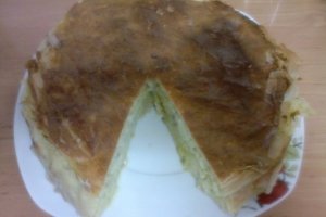 Tarta cu orez si dovlecei