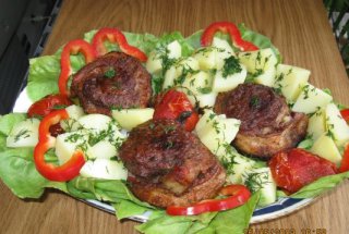 Piept de porc umplut si tapetat