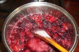 Tarta cu jeleu de mure, coacaze si mascarpone