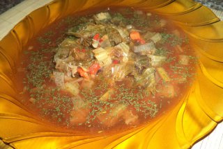 Bors de salata creata cu praz