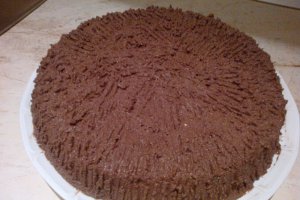 Tort cu blat pufos si crema de cacao