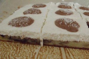 Chec cu crema de branza si nesquik