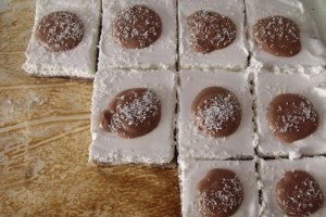 Chec cu crema de branza si nesquik