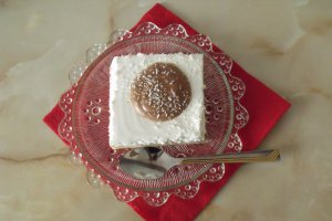 Chec cu crema de branza si nesquik