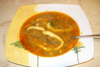 Ciorba de fasole cu galuste