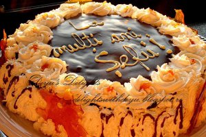 Tort cu crema ganache si vanilie