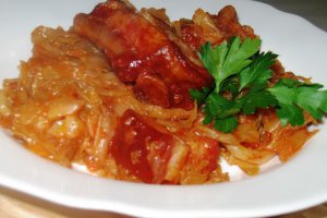 Varza calita cu costita afumata