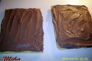 Spirala cu crema ganache de ciocolata