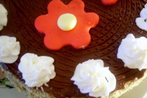 Spirala cu crema ganache de ciocolata
