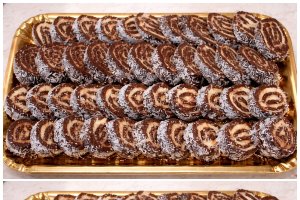 Rulada cu nuca de cocos si cacao (de post)