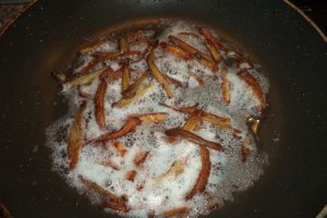 Ciuperci Pleurotus prajite