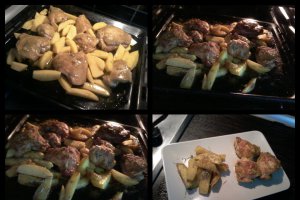Pui in bere cu garnitura de'' cartofi aurii ''