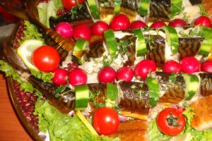 Platou cu peste  afumat