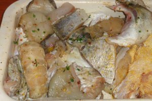 Platou cu salau, surimi si calamari