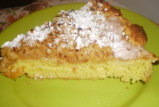 Tarta cu biscuiti,mere si nuca