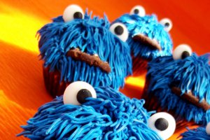 Cookie Monster Cupcakes