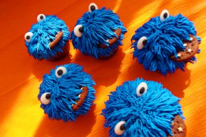 Cookie Monster Cupcakes