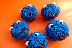 Cookie Monster Cupcakes