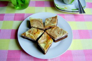 Cheesecake Brownies - Negresa cu branza