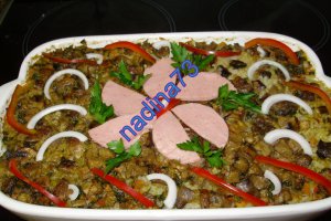 Pilaf cu ciuperci la cuptor