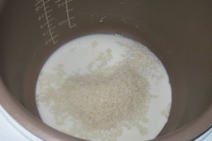 Budinca de orez cu sirop de zahar ars