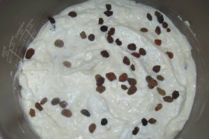 Budinca de orez cu sirop de zahar ars