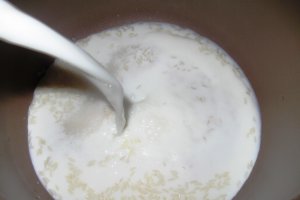 Lapte  cu orez si stafide