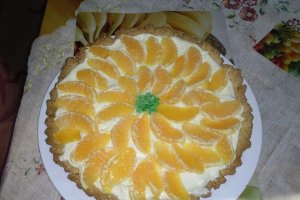 Tarta cu crema de vanilie  si portocale